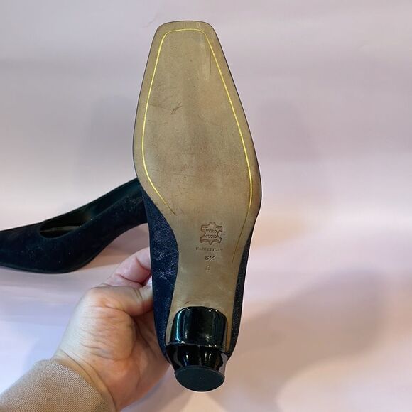 Roberto Capucci Women’s 6.5 Black Small Heel Shoes Excellent Used Condition - Picture 8 of 11